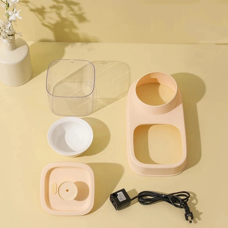 2-in-1 Automatic Water Dispenser & Feeding Bowl