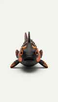 Climbing Perch Toy—Matte Black with Orange Accents