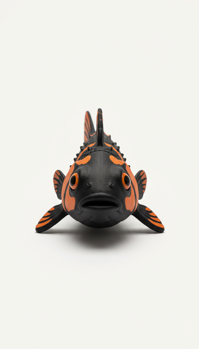Climbing Perch Toy—Matte Black with Orange Accents