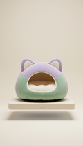 Plush Cat Bed with Faux Fur